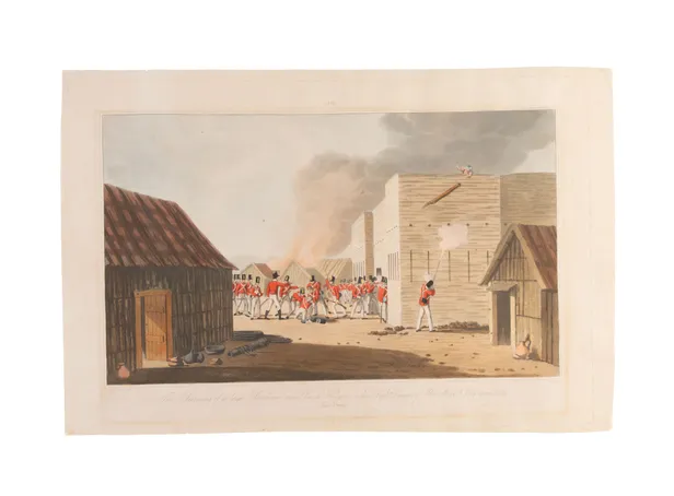 The Storming of a large Storehouse near Ras al Khyma, where Capt. Dancey of H.M. 65th Regt was killed. Nov. 13th 1809.