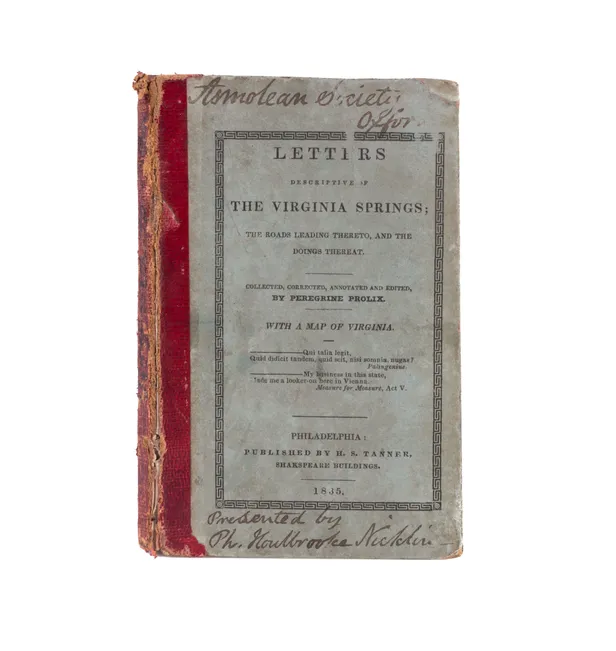 Letters Descriptive of the Virginia Springs; the Roads leading thereto and the Doings thereat.