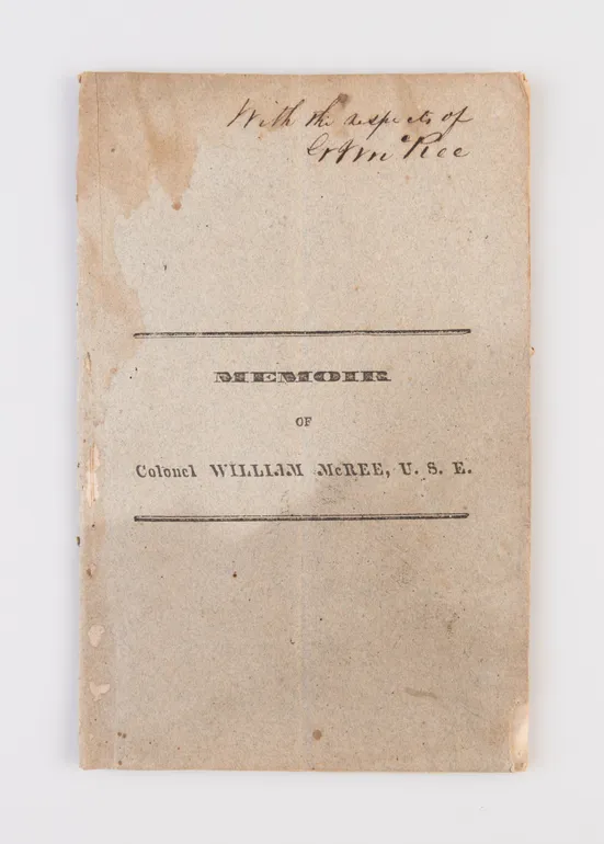 Memoir of Colonel William McRee, U.S.E.