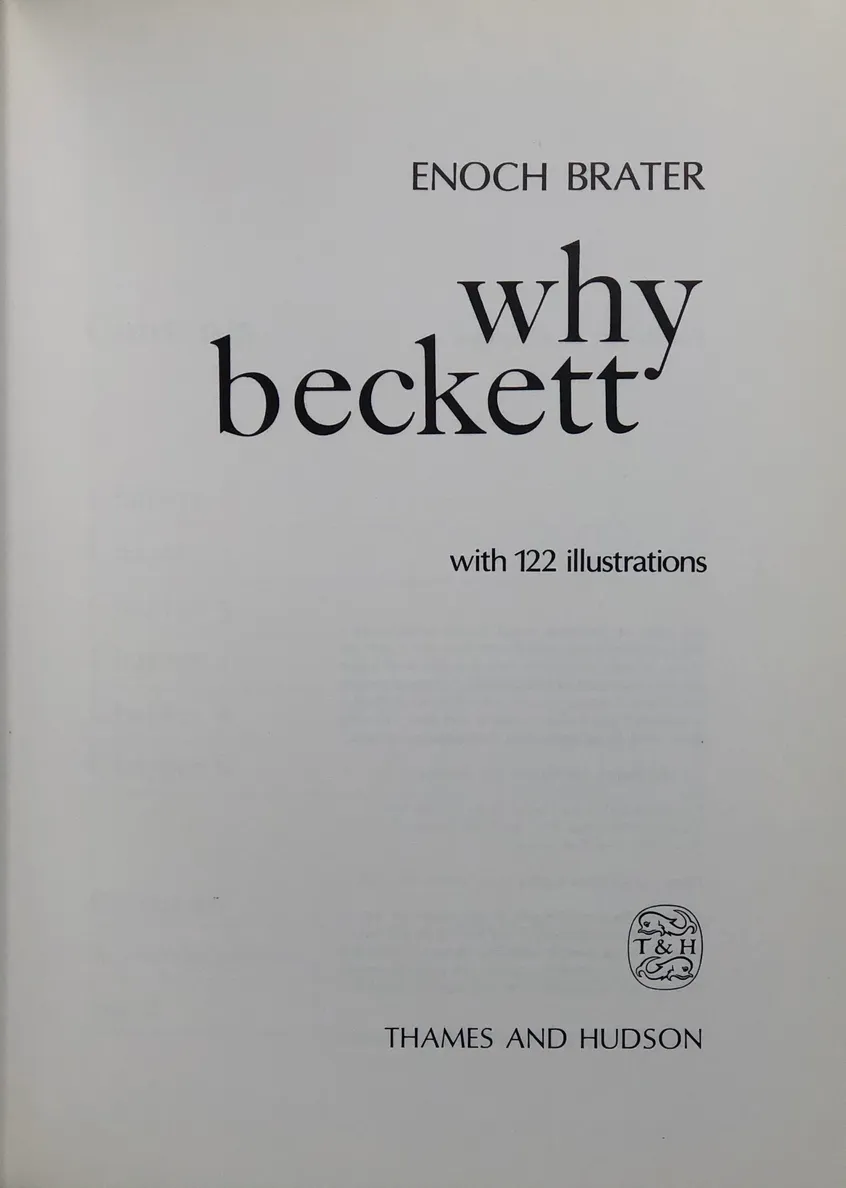 Why Beckett.