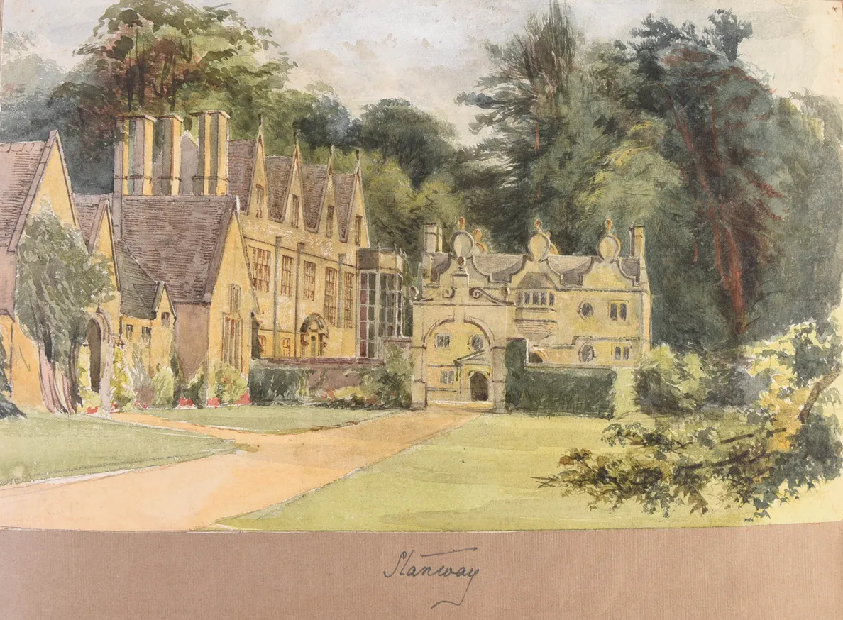 Four large albums of watercolours, photographs and ephemera.