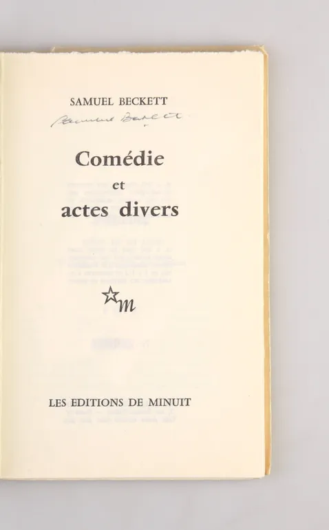 Comédie et actes divers.