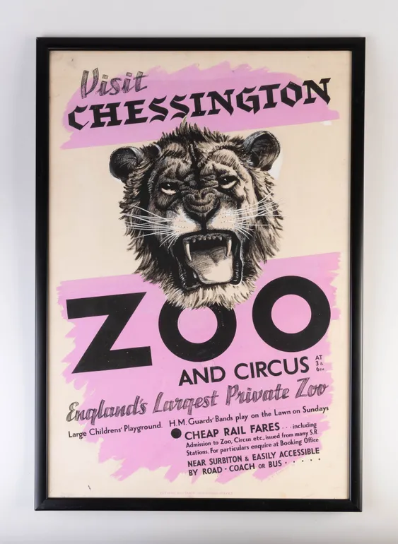 Original artwork for Chessington Zoo and Circus Transport Poster by D. W. Burley,