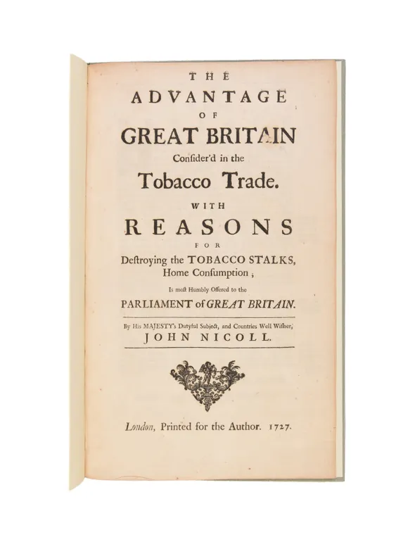 The Advantage of Great Britain Consider'd in the Tobacco Trade.