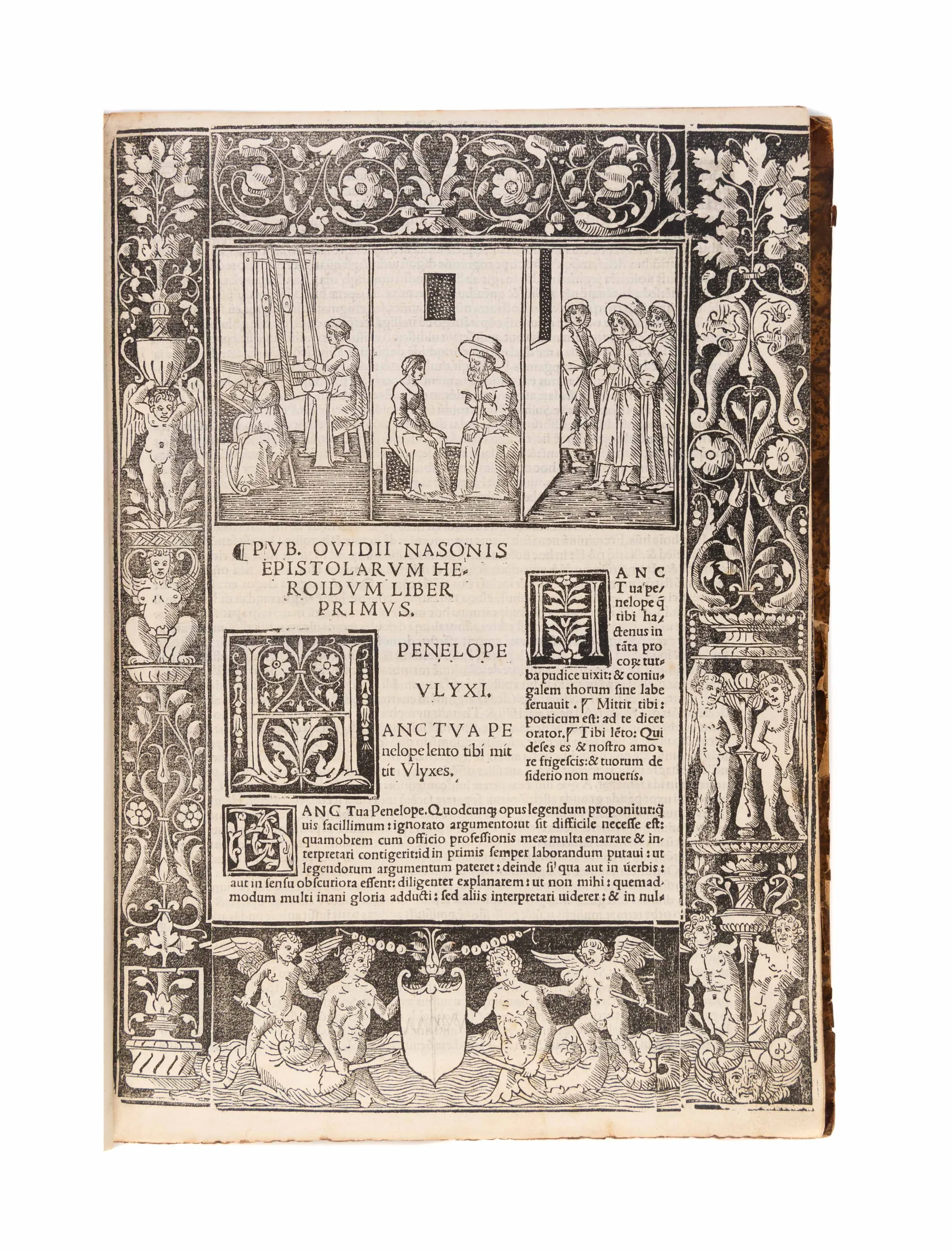 Epistole Heroides Ovidii diligenti castigatone exculte aptissimis figuris ornate. Commentantibus Antonio Volsco Ubertino Crescentinate et Omnibono Viris Eruditissimis.