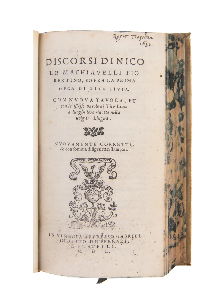 Historie de nicolo machiavelli, cittadino, et Secretario Fiorentino.