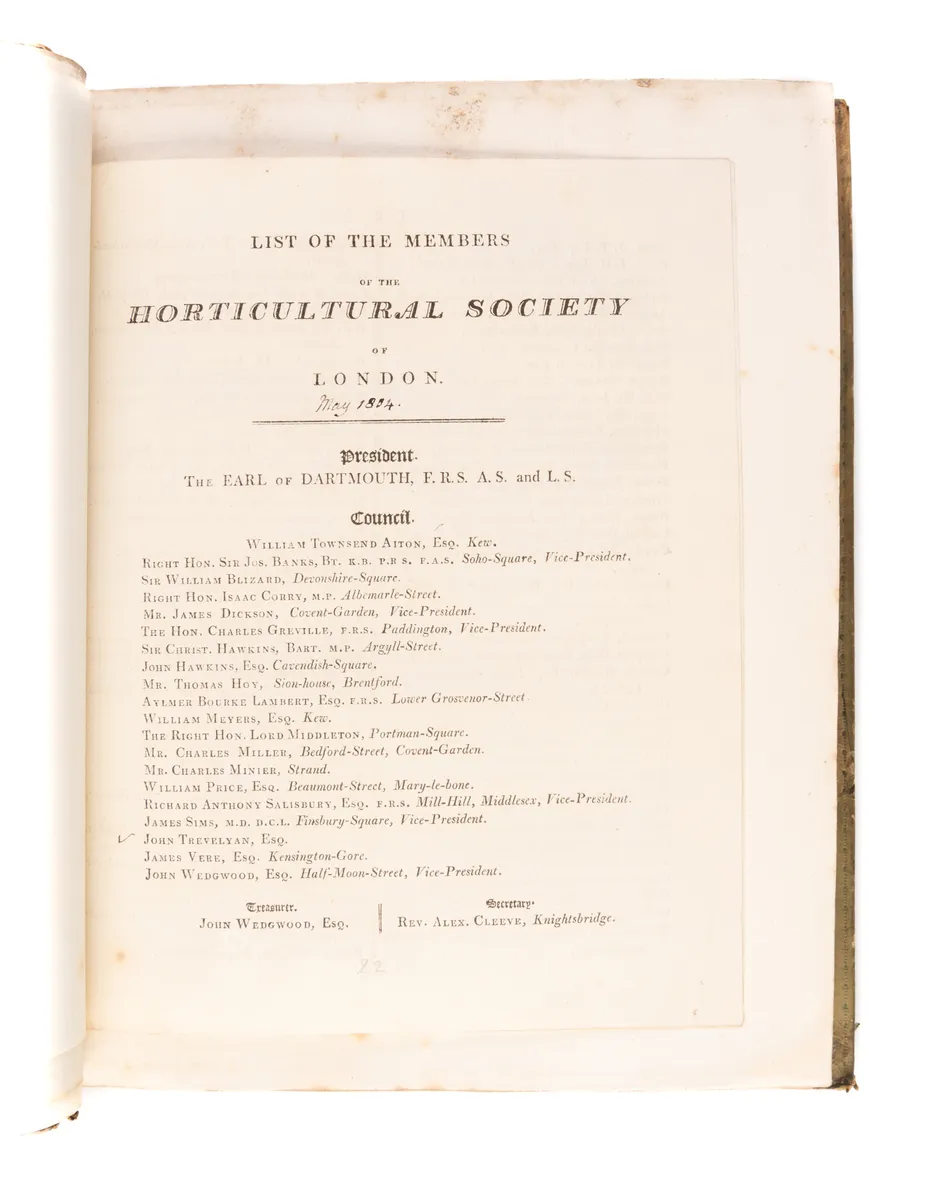 [Archive of documents, letters ephemera, and publications concerning the first years of the Royal Horticultural Society]