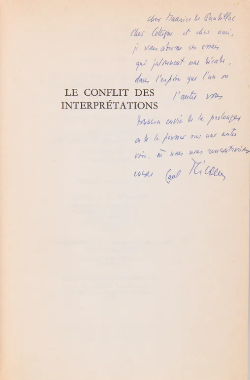 Le conflit des interprétations. Essais d’herméneutique.