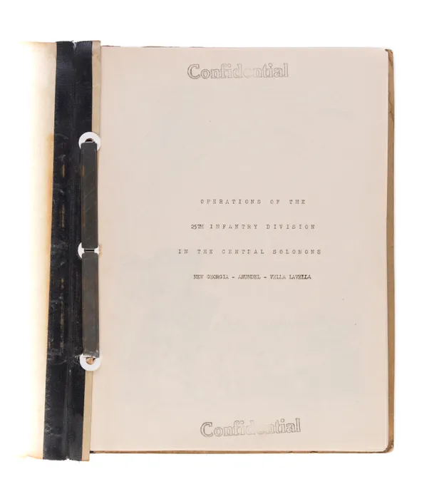 Operations of the 25th Infantry in the Central Solomons: New Georgia - Arundel - Vella Lavella.