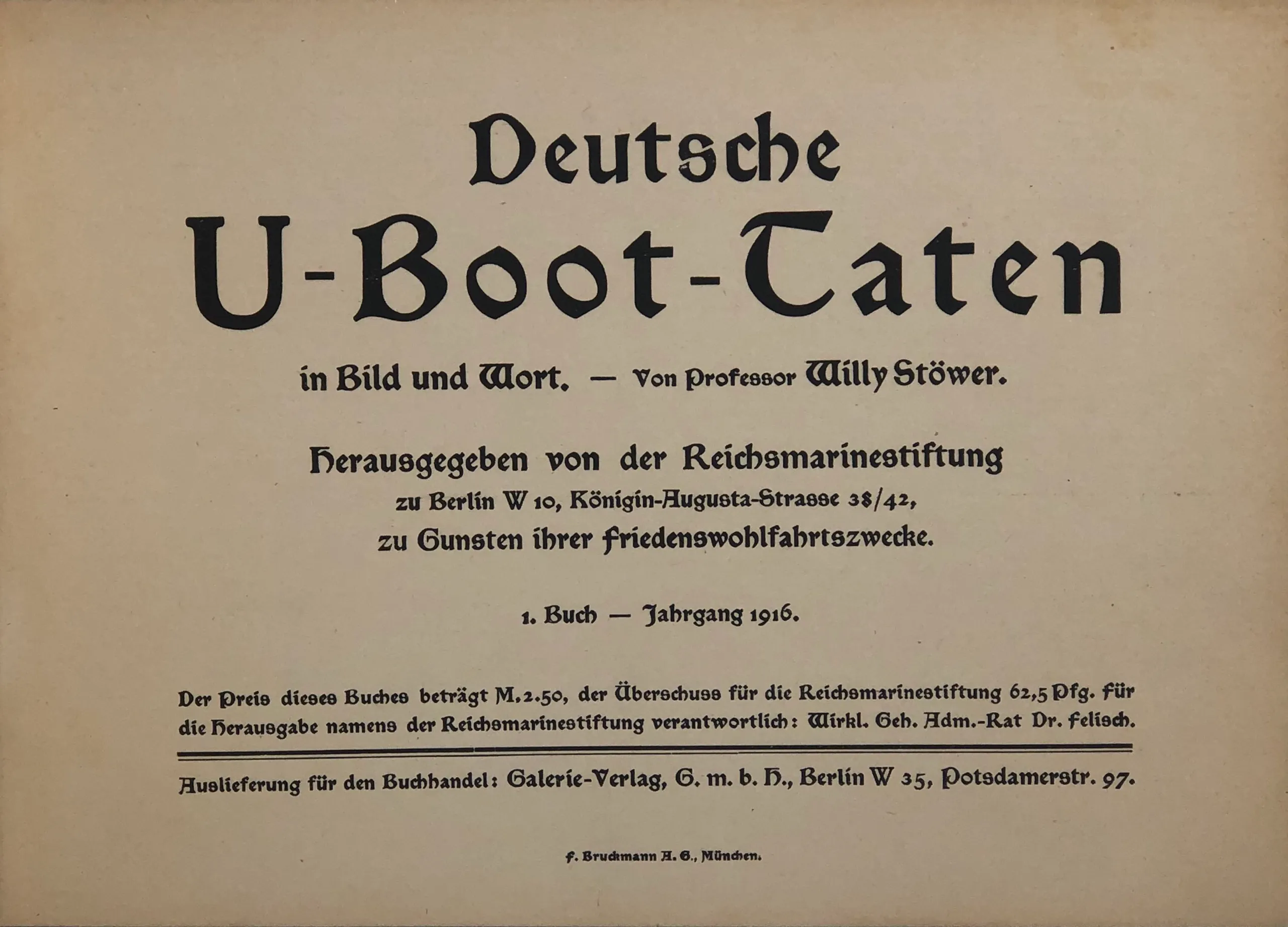 Deutsche U-Boot-Taten in Bild und wort.