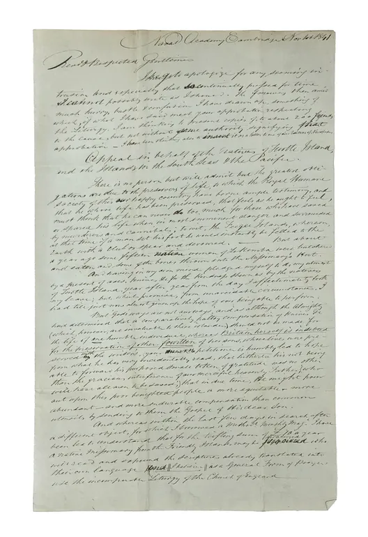 Appeal on Behalf of the Natives of Turtle Island and the Islands in the South Seas & the Pacific.