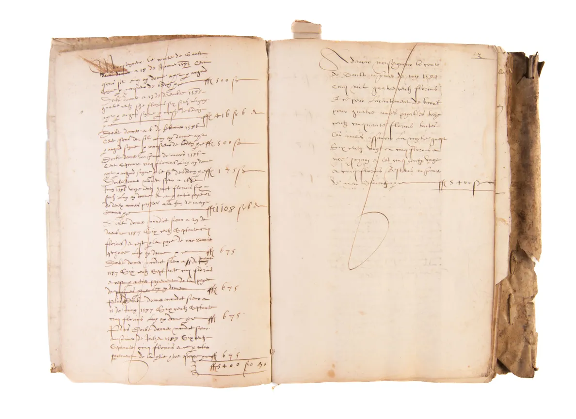 Manuscript notarial account book for regional Provence.