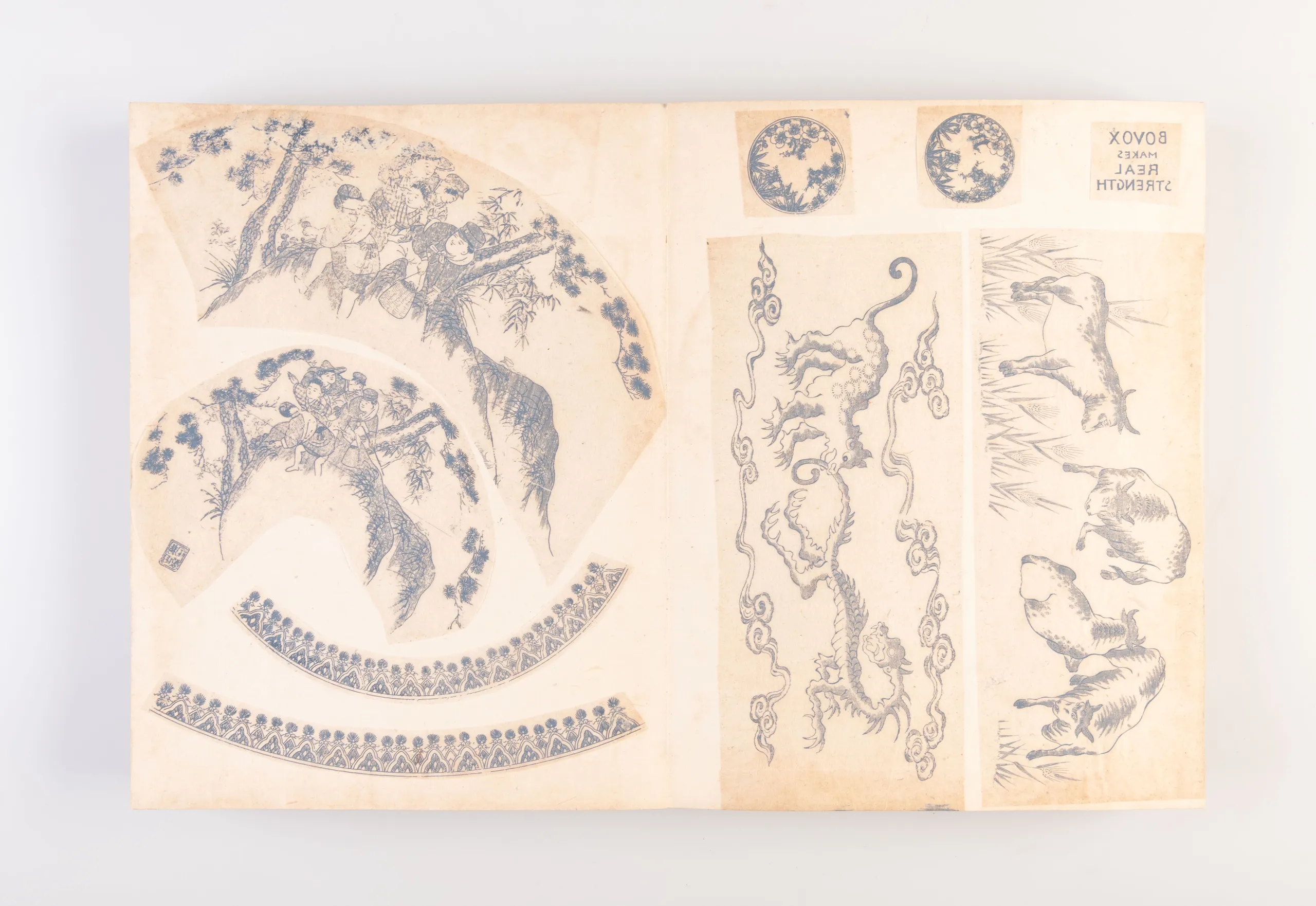 [A collection of three albums of inban ceramic transfer papers]