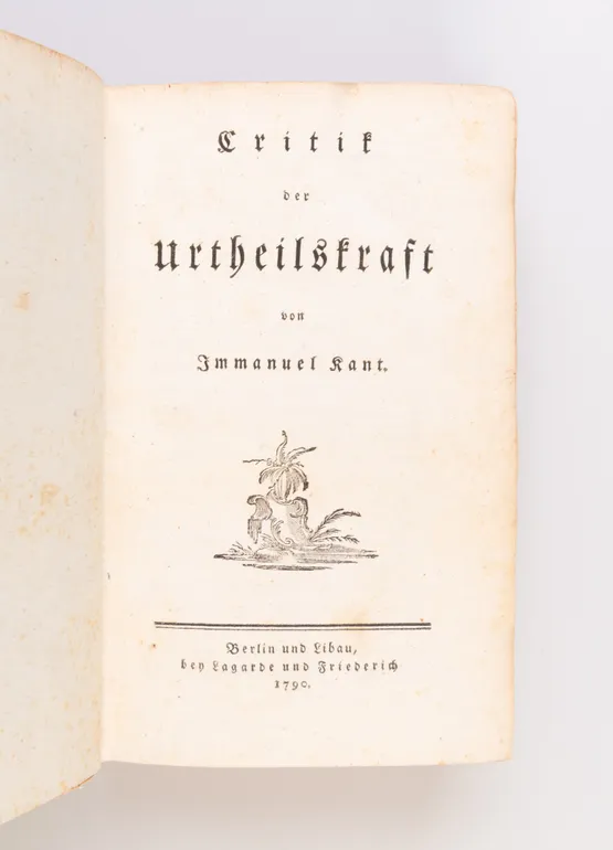 Critik der Urtheilskraft.