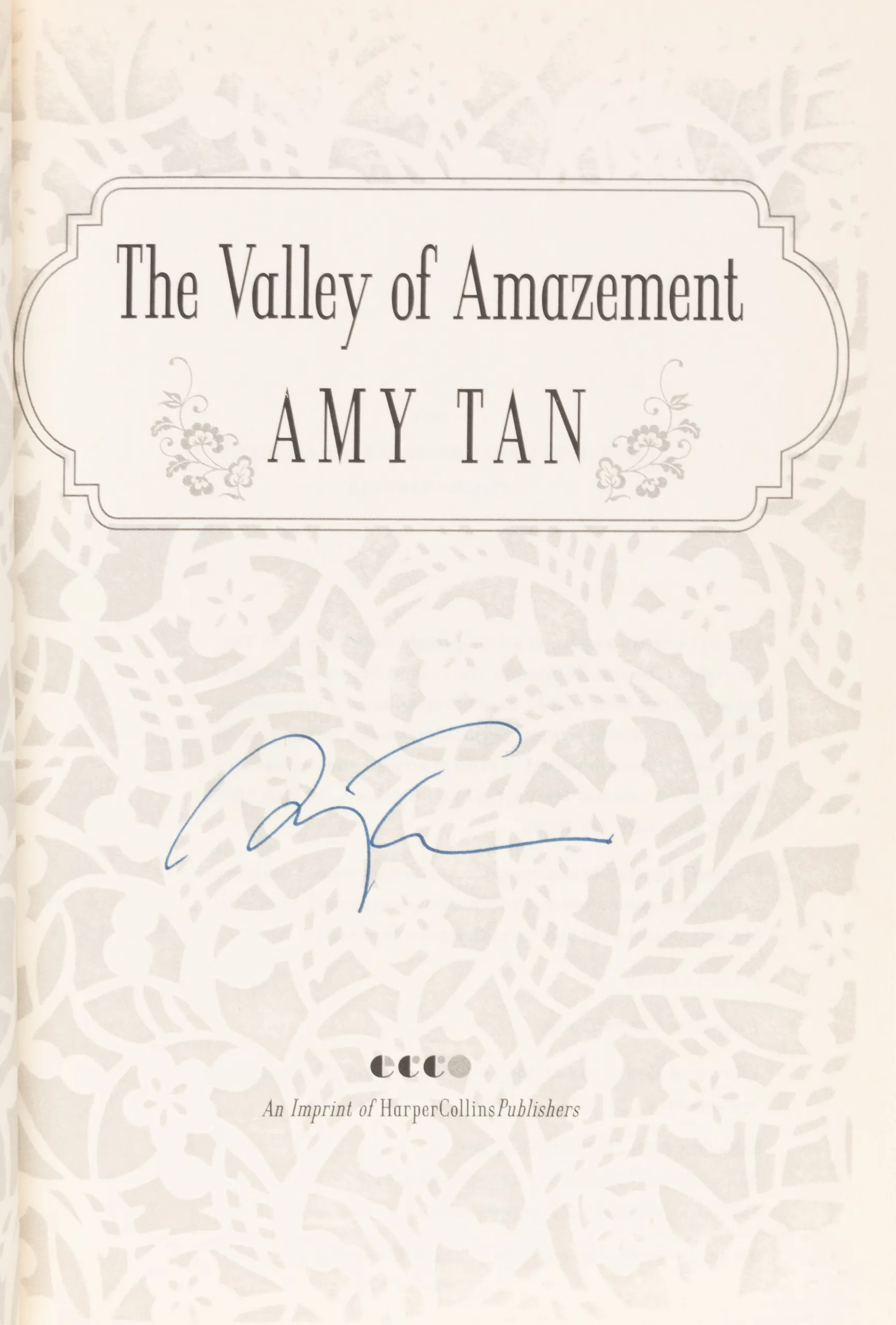 The Valley of Amazement.