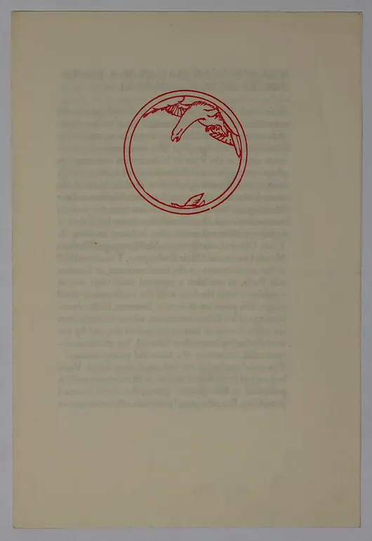 [Prospectus for] The Speckled Bird by W.B. Yeats. Edited by W.H. O'Donnell.