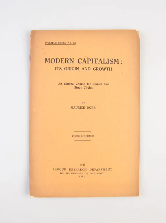 Modern Capitalism: Its Origin and Growth