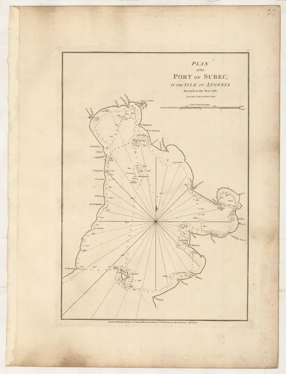 Plan of the Port of Subec, in the Isle of Luconia survey'd in the Year 1766 ...