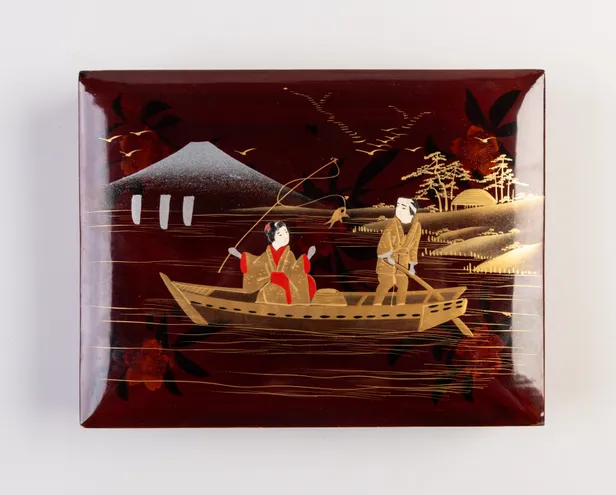 [Album of hand-coloured photographs showing famous sites of Japan]