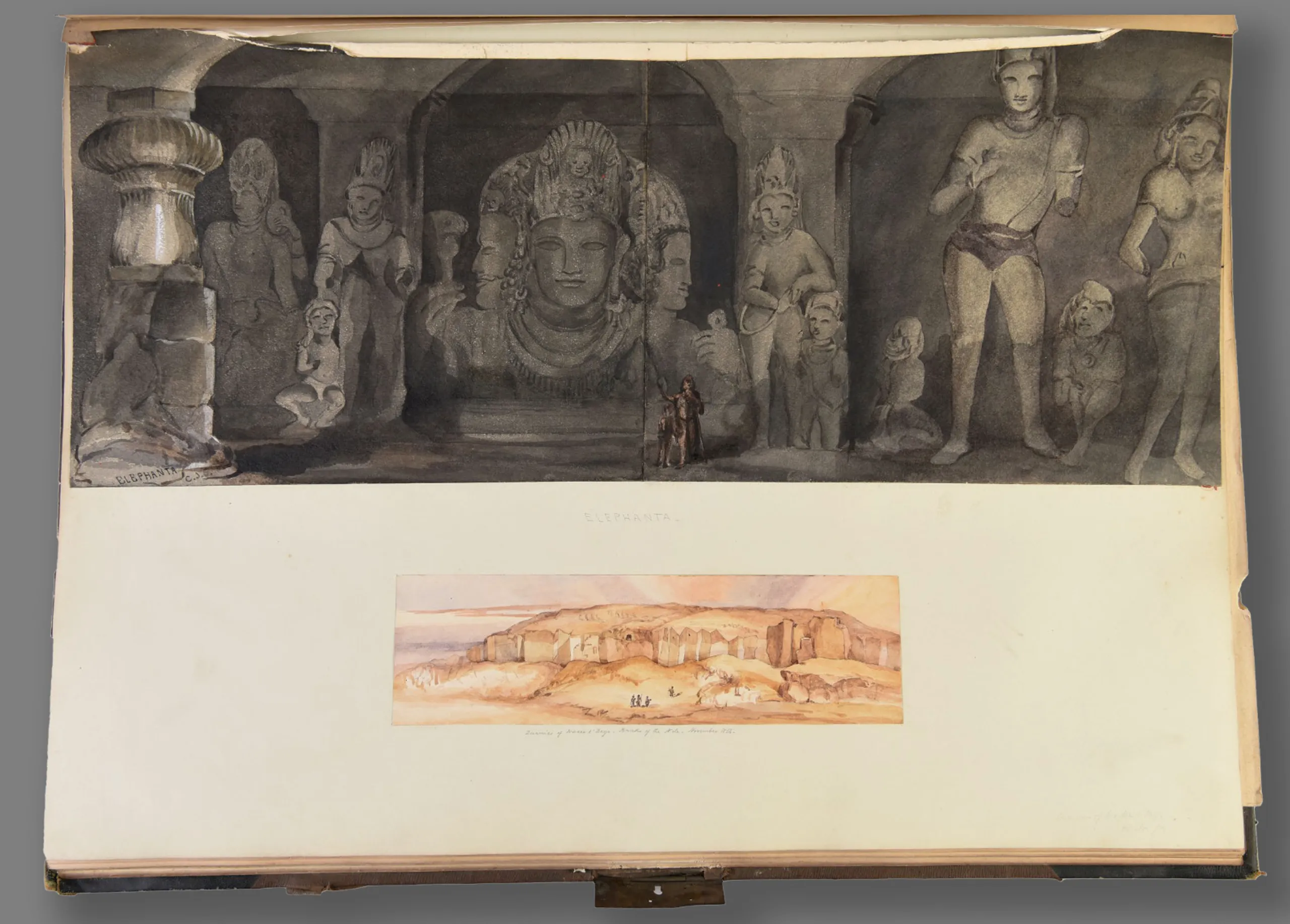 [Watercolour album by an officer in the XIII Regiment Bombay Light Infantry.]
