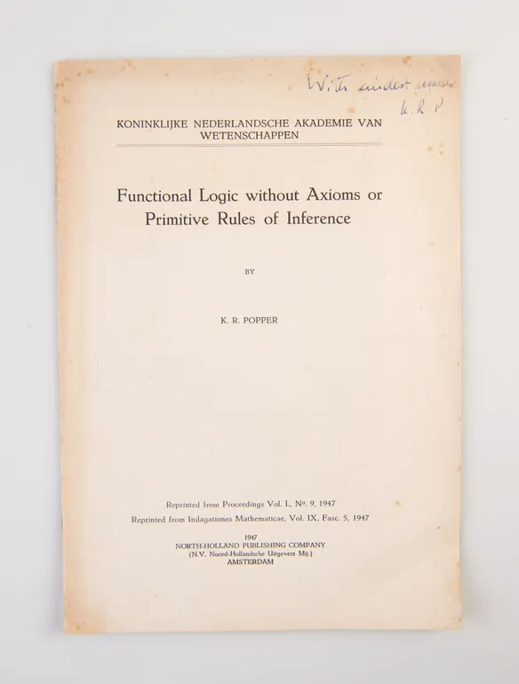 Functional Logic without Axioms or Primitive Rules of Inference.