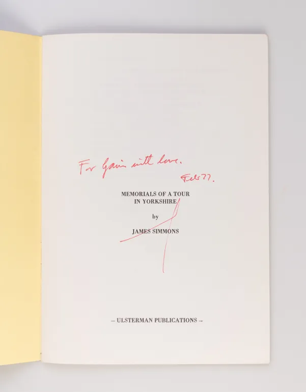 Memorials of a Tour in Yorkshire.