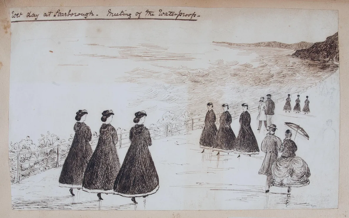A bound album of drawings by the young Lucy Parker illustrating a family holiday to Scarborough and the surrounding area. [c. 1865]