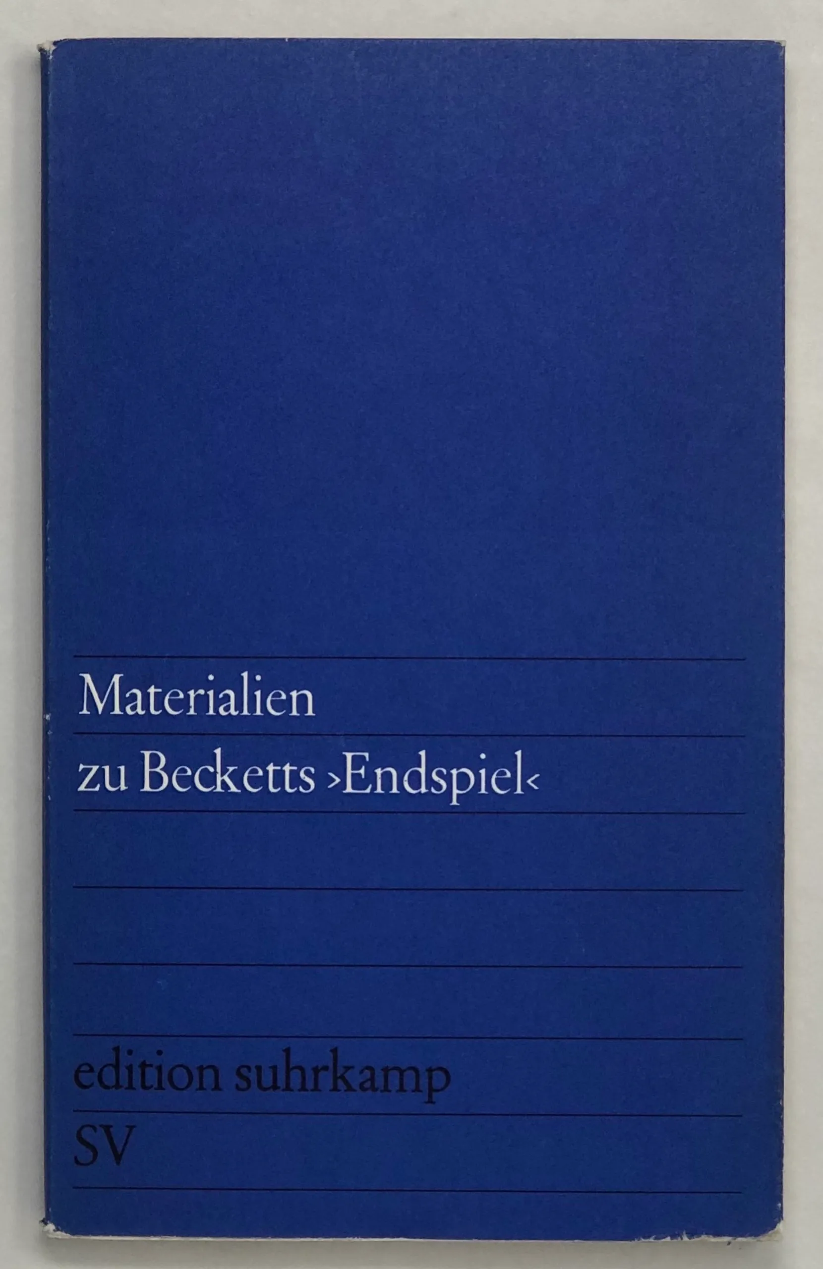 Materialien zu Beckett: Endspiel.