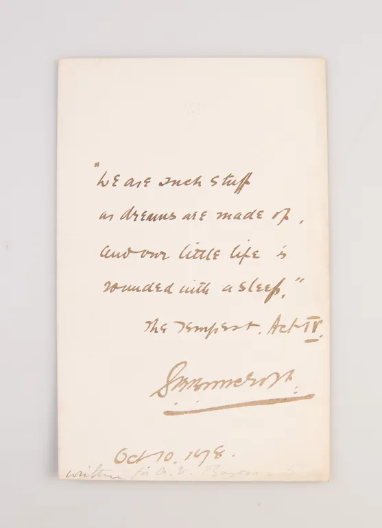 Autograph Quotation Signed 