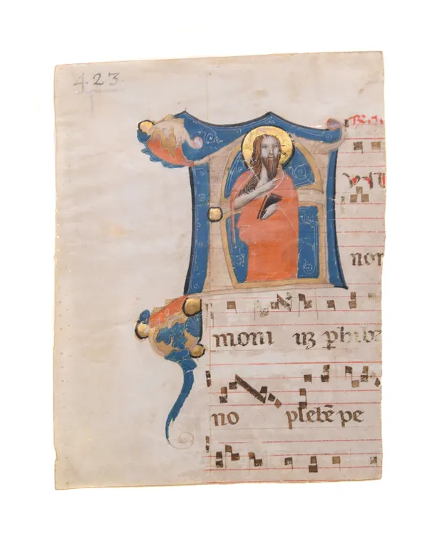 St. John the Baptist, a large historiated initial 