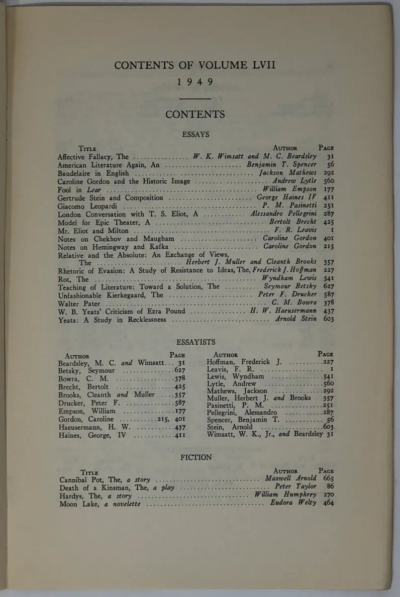 Yeats: A Study in Recklessness [in] The Sewanee Review. Volume LVII, No. 4.