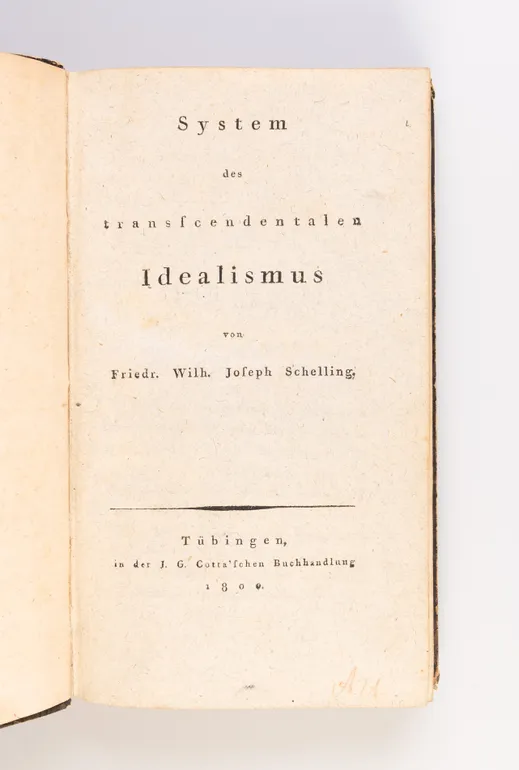 System des transscendentalen Idealismus.