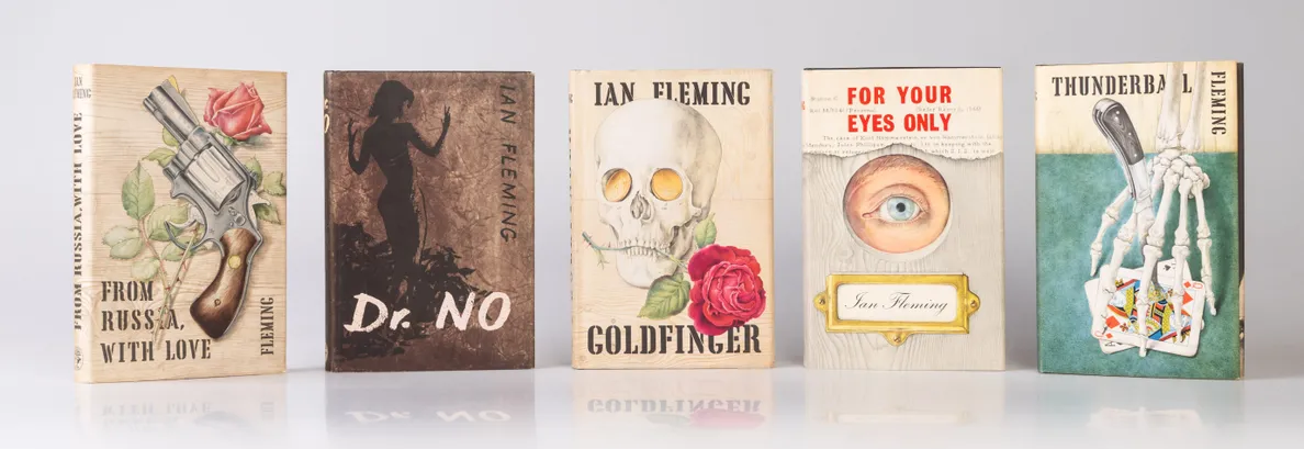 A Complete Set of the James Bond Novels and Stories in First Edition: Casino Royale, Diamonds are Forever, Live and Let Die, Moonraker, From Russia With Love, Dr. No, Goldfinger, For Your Eyes Only, Thunderball, The Spy Who Loved Me, On Her Majesty's Secr