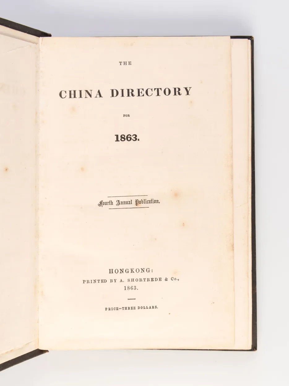 The China Directory for 1863.