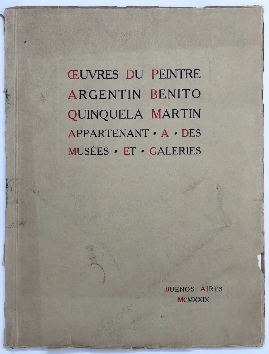 Oeuvres du Peintre Argentin Benito Quinquela Martin appartenant a des Musées et Galeries.