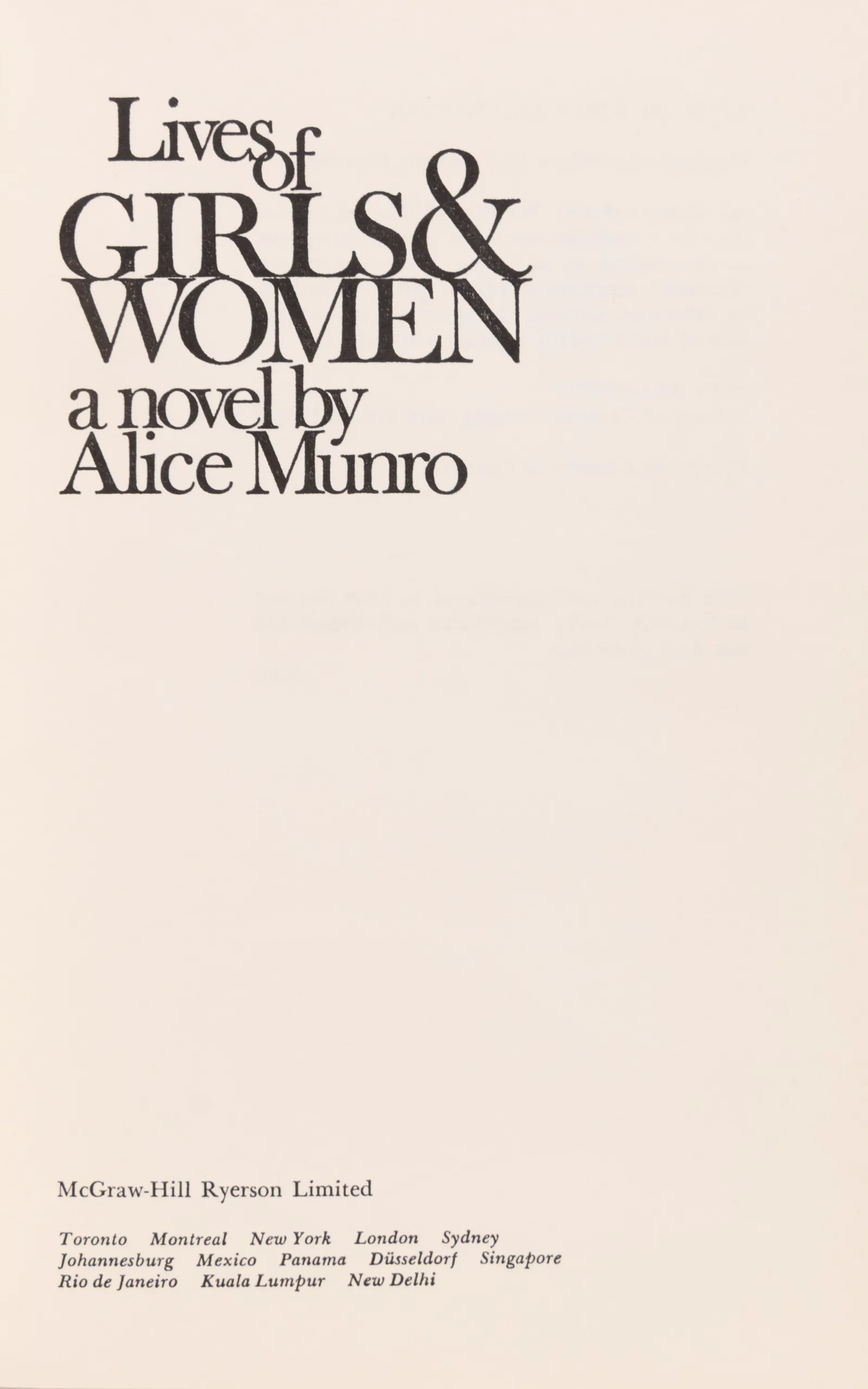 Lives of Girls & Women.
