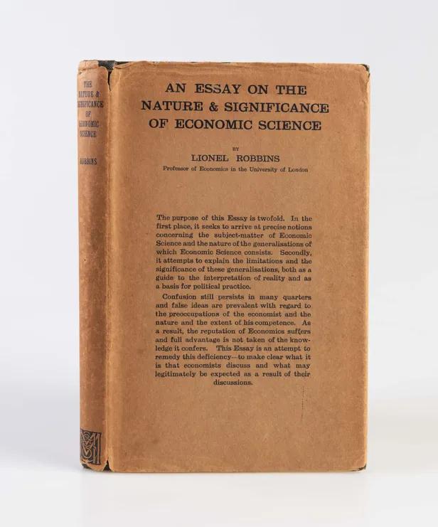 An Essay on the Nature & Significance of Economic Science.