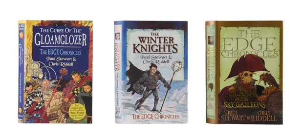 The Edge Chronicles: The Quint Saga; The Curse of the Gloamglozer, The Winter Knights, Clash of the Sky Galleons.