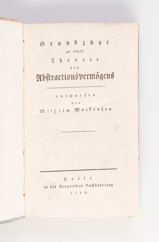 Grundzüge zu einer Theorie des Abstractionsvermögens.