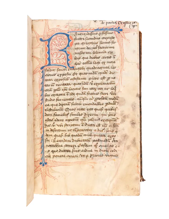 Forty Homilies on the Gospels, etc., in Latin, decorated manuscript on parchment 
[England, 15th century (second half)]