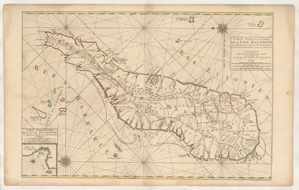 Carte Particuliere de L'Isle Dauphine ou Madagascar oU St. Laurens. Levée par Ordre Expres des Roys de Portugal sous qui on en a Fait la Decouverte. ...
