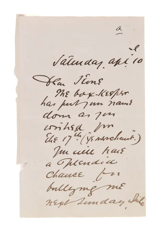 Autograph Letter Signed (