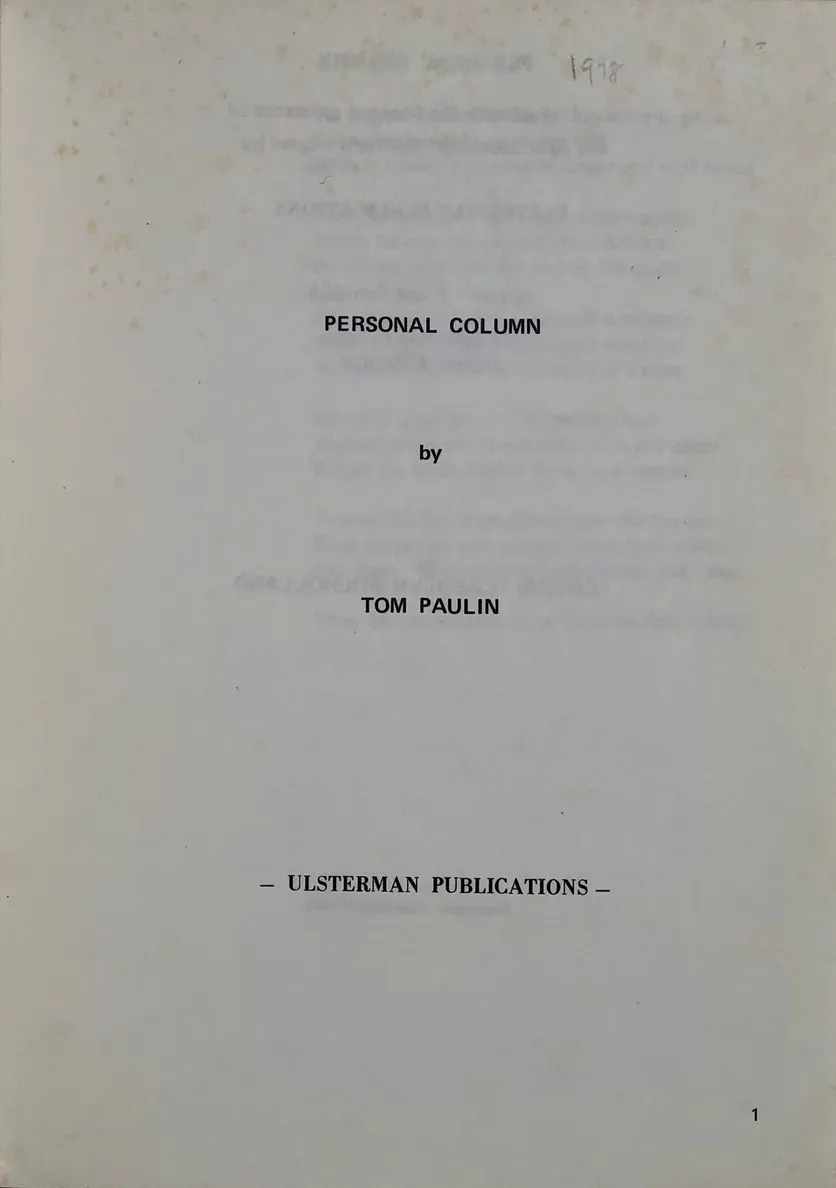 Personal Column