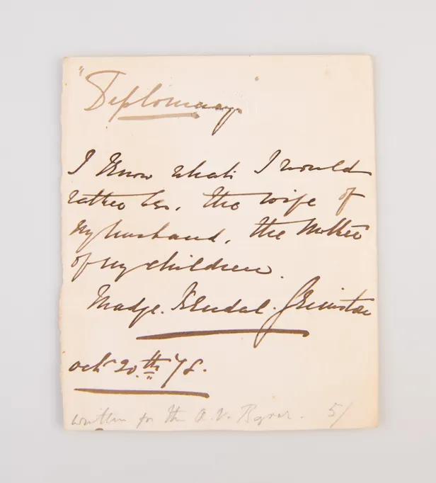 Autograph Quotation Signed (