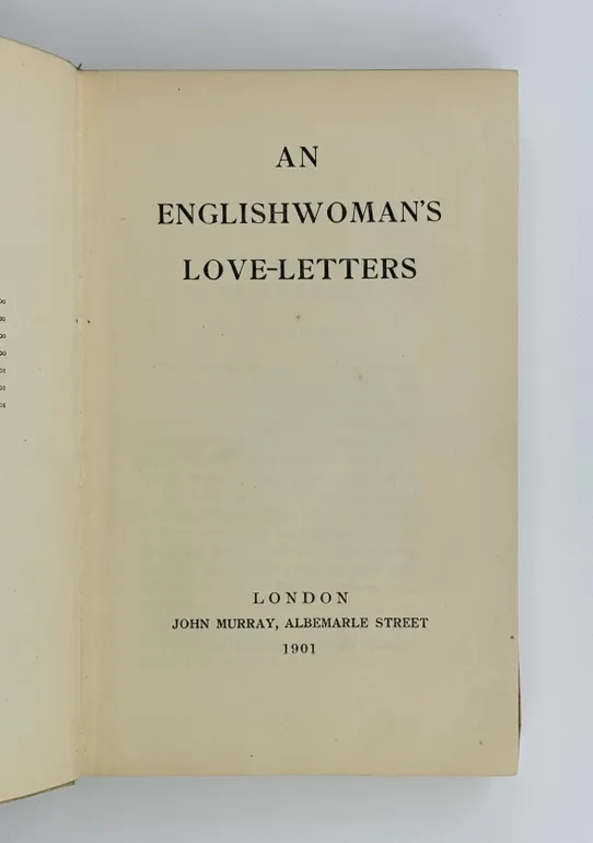 An Englishwoman's Love-Letters.