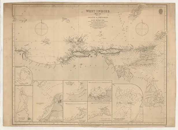 West Indies Sheet VIII from the Island of Trinidad to Los Roques Chiefly from Spanish Documents ...