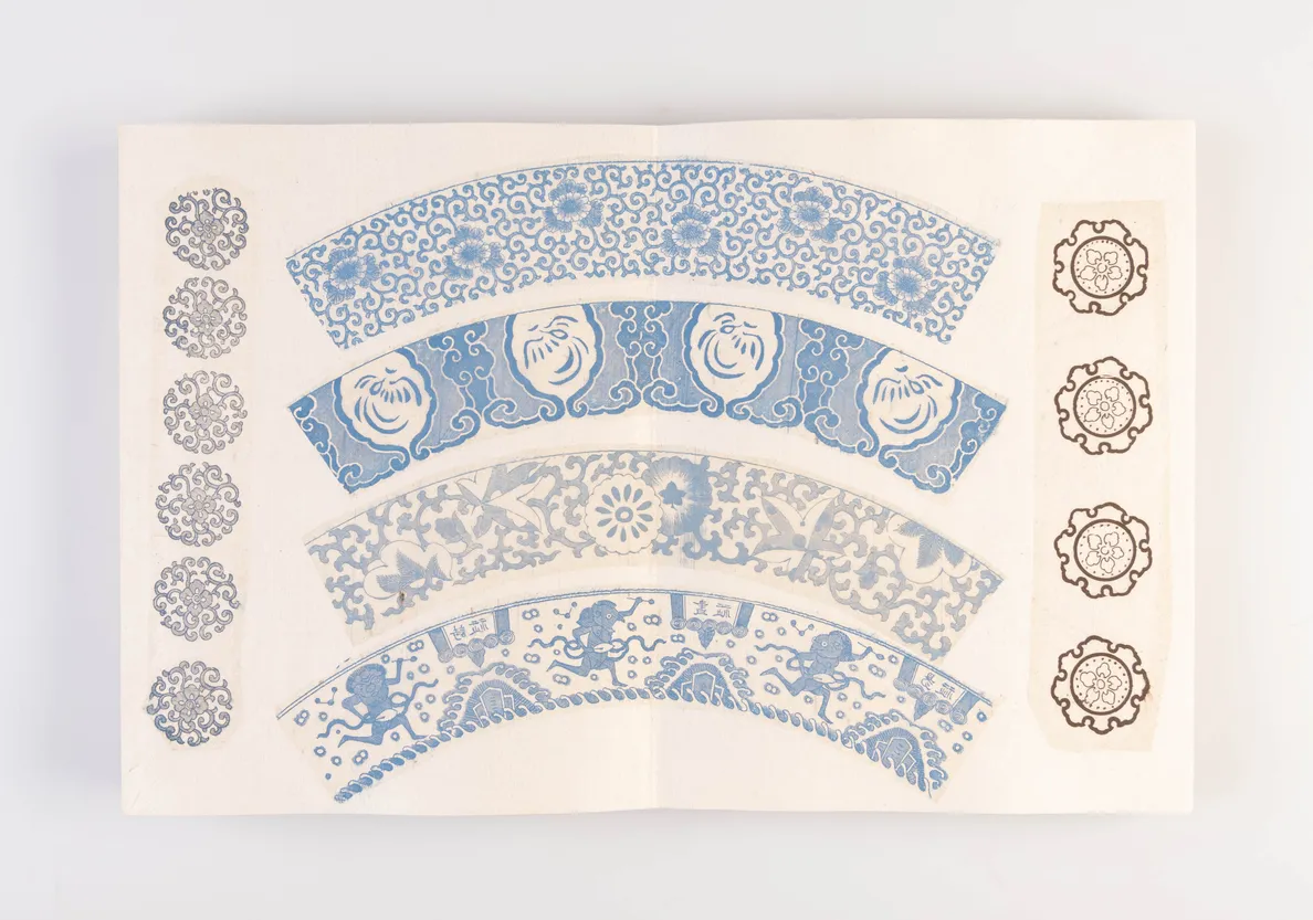 [A collection of three albums of inban ceramic transfer papers]