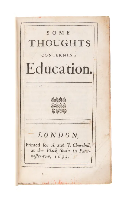 Some Thoughts Concerning Education.