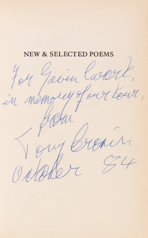 New & Selected Poems.