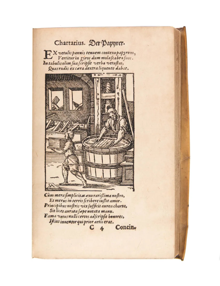 De omnibus illiberalibus sive mechanicis artibus... 
Frankfurt, (Georg I Rab for Sigmund Feyerabend), 1574